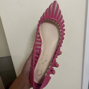 Jessica Simpson Fuchsia Cutout Flats